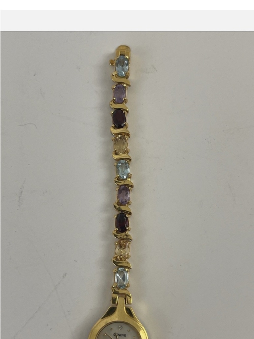 Gold-Tone Crystal Accent Women's Bracelet Watch - Gold - Picture 9 of 9